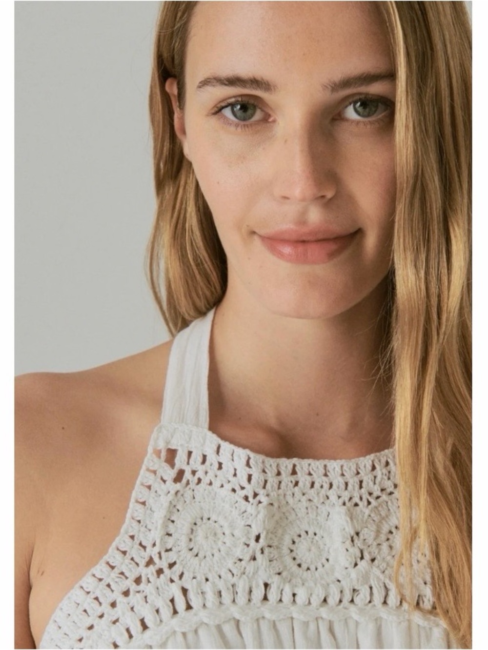 Lucky Brand White Crochet Halter Top - Picture 7 of 9